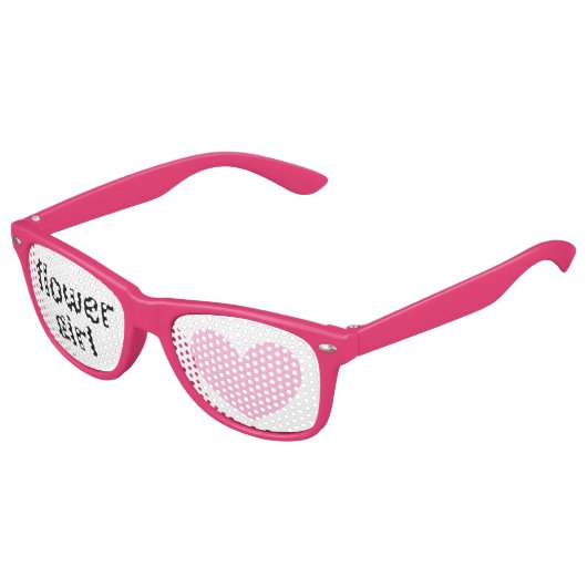 Bloemenmeisje bruiloft gunst roze A03 Kinder Zonnebril (Gekanteld)