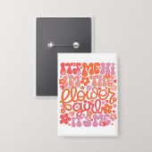 Bloemenmeisje bruiloft Schattigee trendy bruidsges Button (Voorkant / Achterkant)