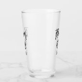 Bloemenmeisje Bruiloft Zwart Wit Glas Cup (Links)