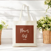 Bloemenmeisje Bruine Terracotta Bruidsmeisje Tote  Tote Bag
