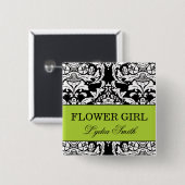 Bloemenmeisje Button (Voorkant /achterkant)