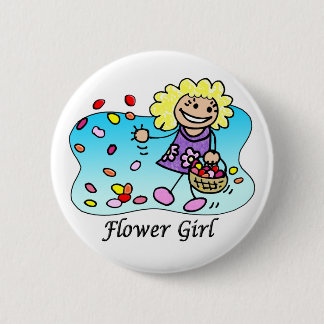 Bloemenmeisje Button