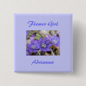 Bloemenmeisje Button (Voorkant)