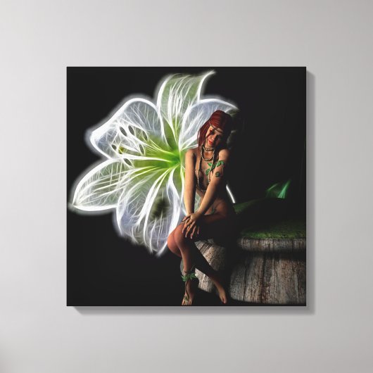 Bloemenmeisje Canvas Afdruk (Voorkant)