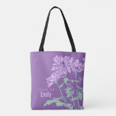 Bloemenmeisje canvas tas (Achterkant)