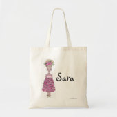 Bloemenmeisje Canvas tas - Sara - personalize (Voorkant)