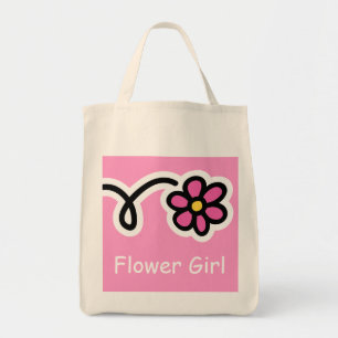 Bloemenmeisje Canvas tas voor bruiloften