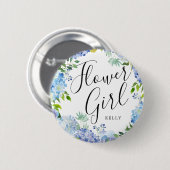 Bloemenmeisje Carolina Bloom Custom Wedding Ronde Button 5,7 Cm (Voorkant /achterkant)