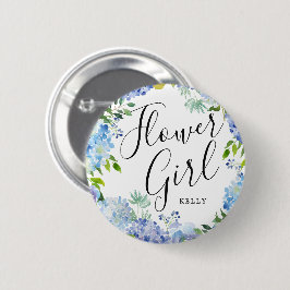 Bloemenmeisje Carolina Bloom Custom Wedding Ronde Button 5,7 Cm