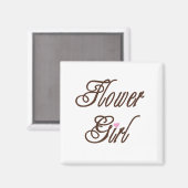 Bloemenmeisje Classy Browns Magneet (Voorkant / Achterkant)