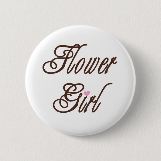 Bloemenmeisje Classy Browns Ronde Button 5,7 Cm (Voorkant)