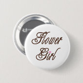 Bloemenmeisje Classy Browns Ronde Button 5,7 Cm (Voorkant /achterkant)