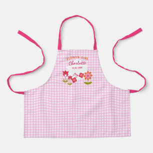 Bloemenmeisje Cute Floral gepersonaliseerd Schort
