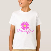 Bloemenmeisje Daisy/ Roze T-shirt (Voorkant)