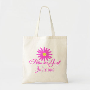 Bloemenmeisje Daisy/ Roze Tote Bag