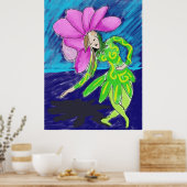 Bloemenmeisje Dancer Poster (Keuken)