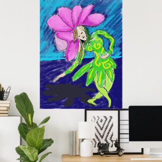 Bloemenmeisje danseres poster