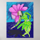 Bloemenmeisje danseres poster (Voorkant)