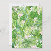 Bloemenmeisje dinosaurus Baby shower Kaart (Achterkant)