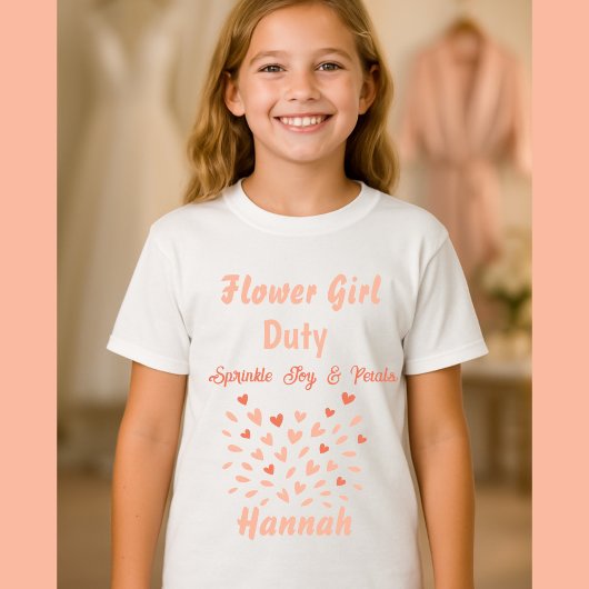 Bloemenmeisje Duty Sprinkle Joy en Petals T-shirt