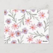 Bloemenmeisje eerste communie briefkaart (Achterkant)