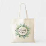 Bloemenmeisje Eucalyptus Greenery Wedding Canvas t Tote Bag<br><div class="desc">Bloemenmeisje eucalyptus greenery botanische canvas tas. Een huwelijksfeest.</div>