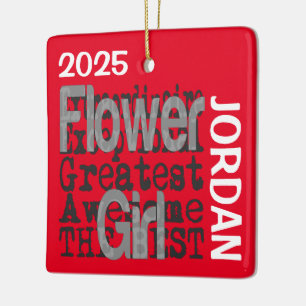Bloemenmeisje Extraordinaire Aangepast Keramisch Ornament