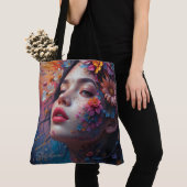 Bloemenmeisje Fantasy Tote Bag (Dichtbij)