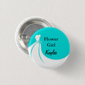 Bloemenmeisje Flair Ronde Button 3,2 Cm (Voorkant /achterkant)