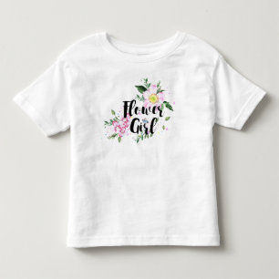 Bloemenmeisje Floral Waterverf bruiloft Kinder Shirts