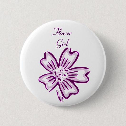 Bloemenmeisje Flower Button (Voorkant)