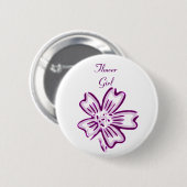 Bloemenmeisje Flower Button (Voorkant /achterkant)