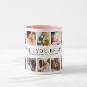 Bloemenmeisje fotocollage mok (Midden)