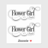 Bloemenmeisje gepersonaliseerd sticker (Vel)