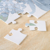 Bloemenmeisje Gift Dusty Blue Wedding Floral Bouqu Legpuzzel (Zijkant)