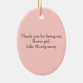 Bloemenmeisje Gift Ornament (Achterkant)