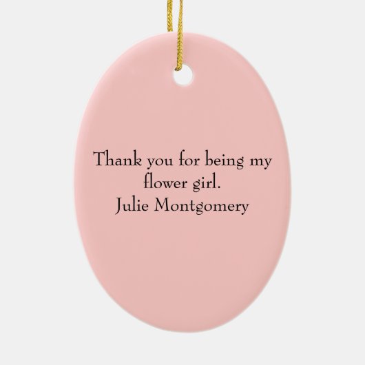 Bloemenmeisje Gift Ornament (Achterkant)