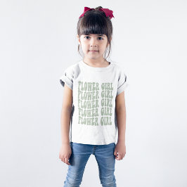 Bloemenmeisje Gift Sage Green Matching Bridal Part T-shirt