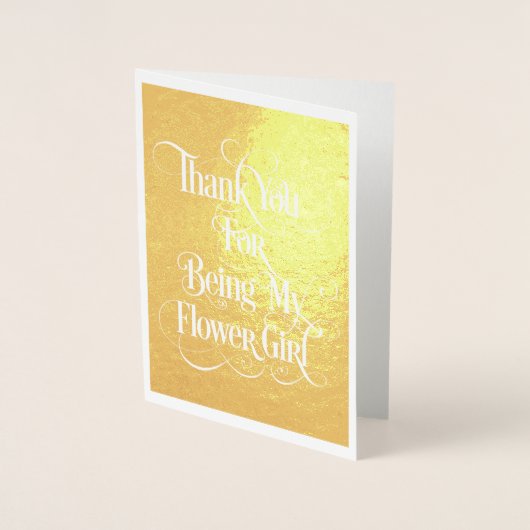 Bloemenmeisje - Gold Foil kaart (Voorkant)