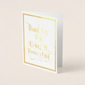 Bloemenmeisje - Gold Foil kaart (Voorkant)