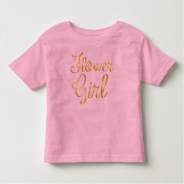 Bloemenmeisje Gold Pink Tee Shirt