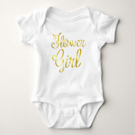 Bloemenmeisje Goud en Witte Tutu Romper