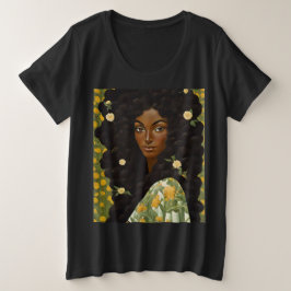 Bloemenmeisje Grote Maat T-shirt