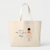 "Bloemenmeisje I"-tas - Grote Tote Bag (Voorkant)