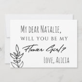 Bloemenmeisje Ik heb ja gezegd grap typografie huw Kaart (Achterkant)