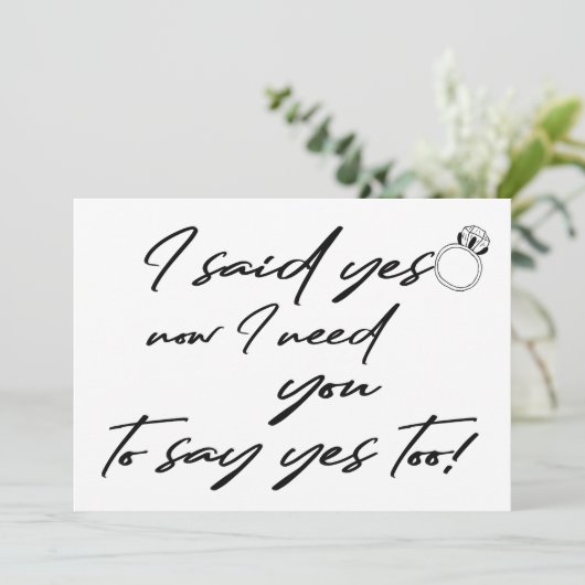 Bloemenmeisje Ik heb ja gezegd tegen een grappig v Kaart (Staand voorkant)