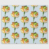 Bloemenmeisje inpakpapier -  (Vlak)