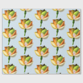 Bloemenmeisje Inpakpapier - Aanpasbaar (Vlak)