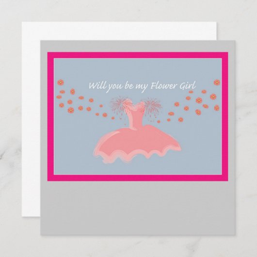 Bloemenmeisje Kaart (Voorkant / Achterkant)