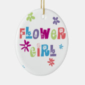 Bloemenmeisje Keramisch Ornament (Rechts)